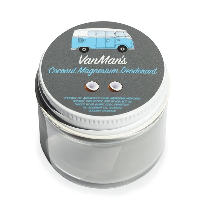 Vanman’s - Handmade Coconut and Magnesium Deodorant - Odor Control for Underarms - Routine Deodorant For Women and Men - Personal Care Products - 2.8 oz