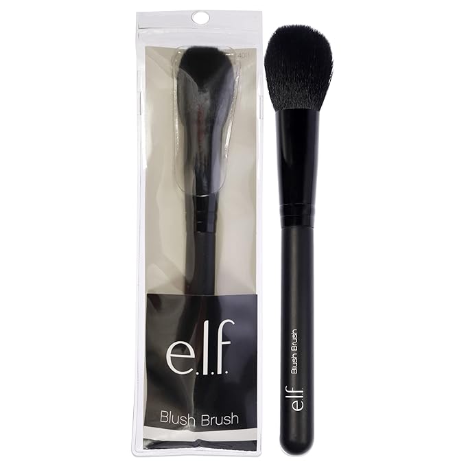 e.l.f., Blush Brush, Soft, Synthetic, Tailored Design, Blends, Applies Precisely, Absorbent, Wet or Dry Product