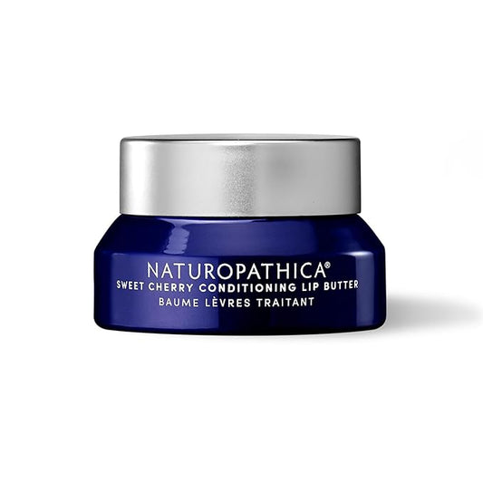 Naturopathica Sweet Cherry Conditioning Lip Butter, Natural Lip Balm for Soft, Full Lips, Antioxidant Rich Lip Moisturizer for Men and Women, 0.5 fl oz