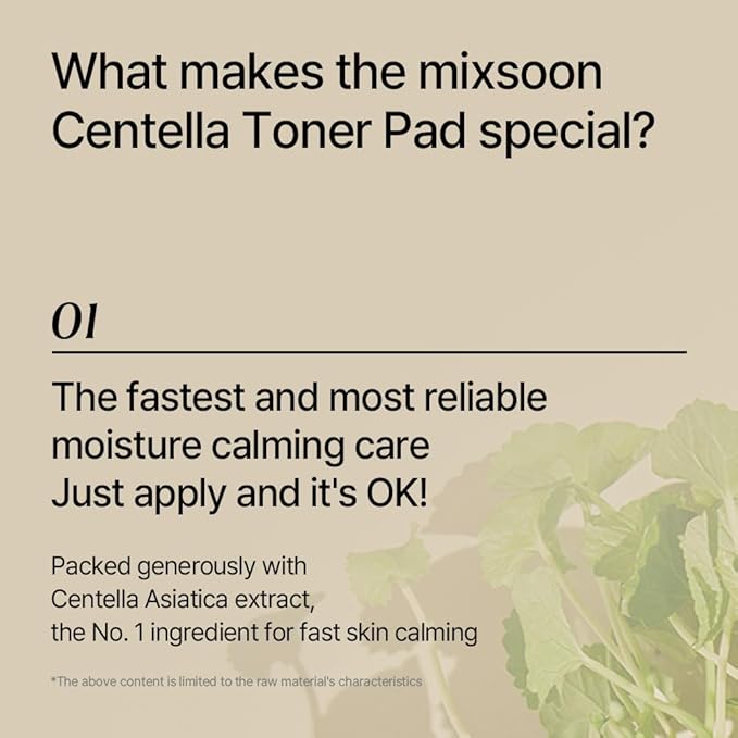 mixsoon Centella Asiatica Toner Pad,Soothing, Hydration, Centella Extract, Gauze Pad, (180ml/ 6.08fl.oz/ 120 Sheets)