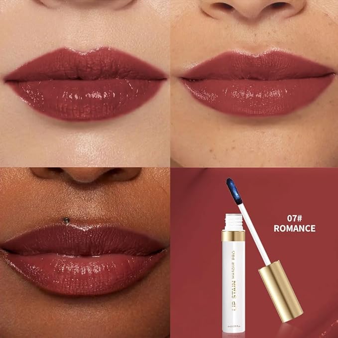 Matte Lip Stain Wipe Off Masque - Peel Off Lip Stain Tattoo, All Day Peel Off Lip Tint,Long Lasting Lip Mask,Waterproof Transfer-proof Lip Liner Peel Off Lip Gloss,Stay Lip Makeup 07#