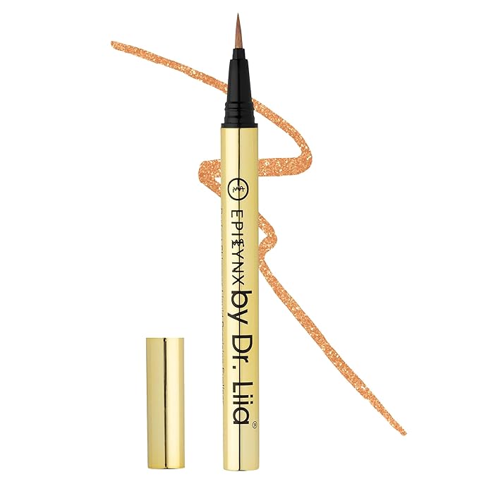 Waterproof Eyeliner - Smudge-Proof Liquid Eyeliner Pen with Precision Tip for Smooth, Long-Lasting Application - Vegan, Hypoallergenic & Gluten-Free Eye Liner - 2mL Shimmer Gold Brown