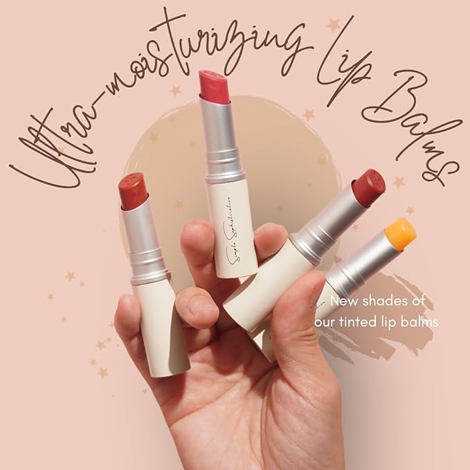 Natural Lip Balm - 100% Grass-fed Beef Tallow, Argan Oil, CoQ10, Astaxanthin, Hyaluronic Acid - Moisturizing, Organic - Made in USA (Cool Rose)