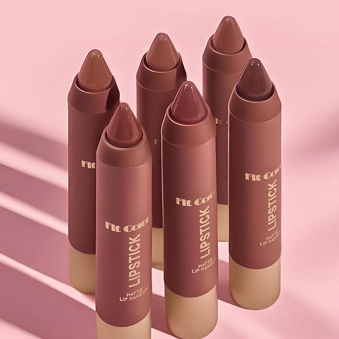 Noerrors 3Pcs Mauve Brown Matte Lip Liner and Lipstick Combo Set Kit for Women Antique Drak Brown Magic LipLiner 24 Hours Original Lip Crayon Makeup Stain Long Lasting Fall Lipstick Shades Waterproof