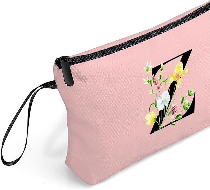 Happy Birthday Friendship Bridesmaid Team Gifts for Employees Women Mom Girl Daughter Teenage Personalized Make up Cosmetic Bag Travel with Mirror Mothers Day Christmas Graduation Z