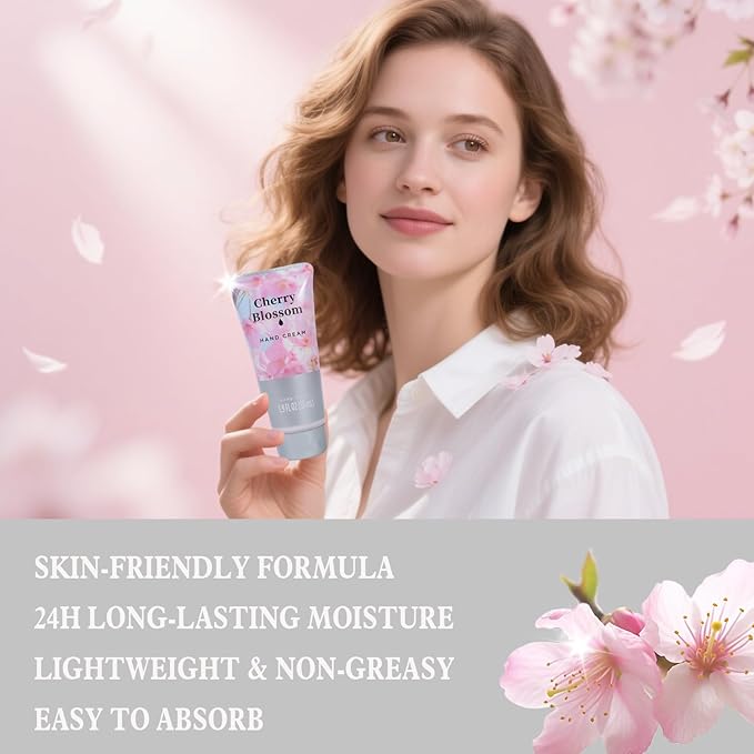 Cherry Blossom Gifts for Women Spa Basket, High Heel Bath Set with Shower Gel & Bath Bombs, Mother's Day Birthday, Anniversary Gifts for Mom, Sister, Bestie