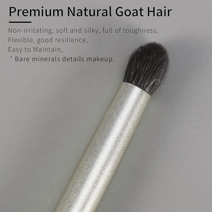 Natural Goat Hair Eye Shadow Brush, Small Blending Eyeshadow Brush, Eye Shadow Blending Brushes, Eye Blending Brush, Small Nose Contour Brush, Eyeshadow Blending Brushes, Single Makeup Brush.