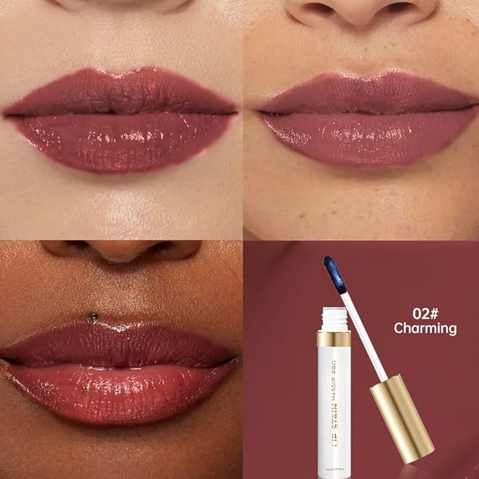 Matte Lip Stain Wipe Off Masque - Peel Off Lip Stain Tattoo, All Day Peel Off Lip Tint,Long Lasting Lip Mask,Waterproof Transfer-proof Lip Liner Peel Off Lip Gloss,Stay Lip Makeup 02#