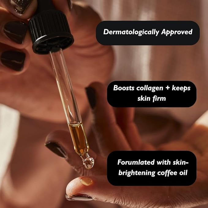 UpCircle Organic Face Serum With Coffee Oil 1oz - Vitamin C, Rosehip Oil Fades Dark Spots + Sea Buckthorn Keeps Skin Supple - Natural Hydrating Facial Oil - Vegan + Cruelty-Free