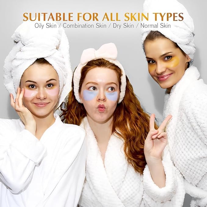 Under Eye Patches Kit: 120 Pcs Retinol & Golden Gel Eye Mask for Dark Circles, Puffiness and Wrinkles - Day & Night Skin Treatment Pads with Niacinamide, Collagen, Hyaluronic Acid & Vitamin C (2 Pack)