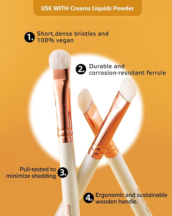 Eyeshadow Brush, EIGSHOWBEAUTY Professional Eye Shadow Brush with Saikoho Goat Hair, Premium Eye Makeup Brush For Blending, Smudging, Shading (E831)