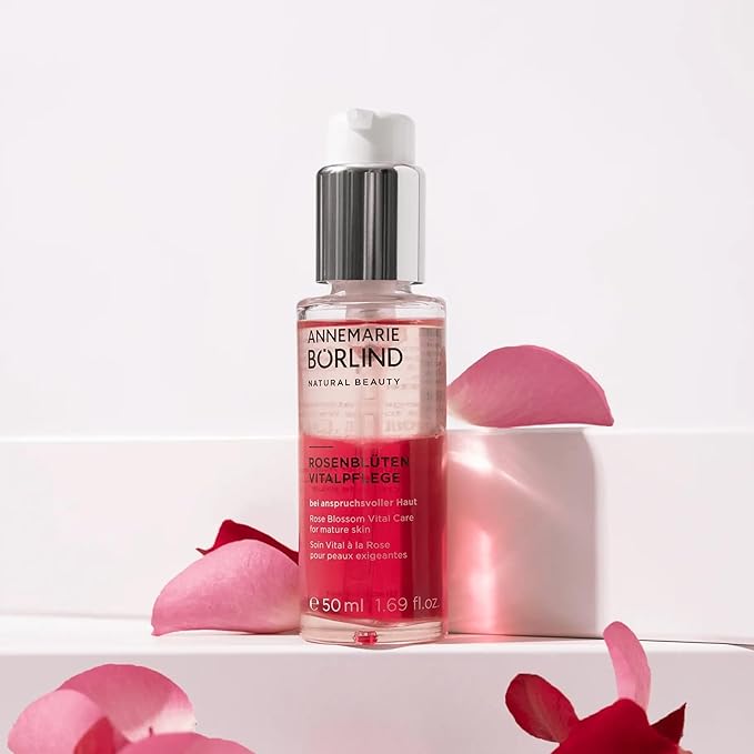 ANNEMARIE BÖRLIND – Rose Blossom Revitalizing Care – Sustainably Sourced Anti-Aging Face Serum With Valuable Plant Oils for a Vitalized and Smooth Skin – 1.69 Oz