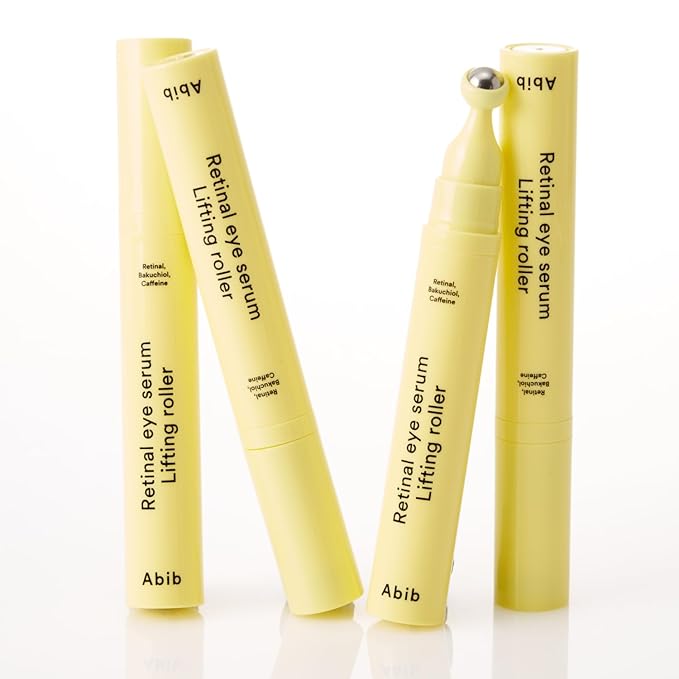 Abib Retinal Eye Serum Lifting Roller 0.5 Fl Oz,15ml | Anti-Aging Eye Applicator for Wrinkles, Puffiness, Dark Circles with Caffeine & Bakuchiol for Under Eyes | Travel Size Skincare Essential