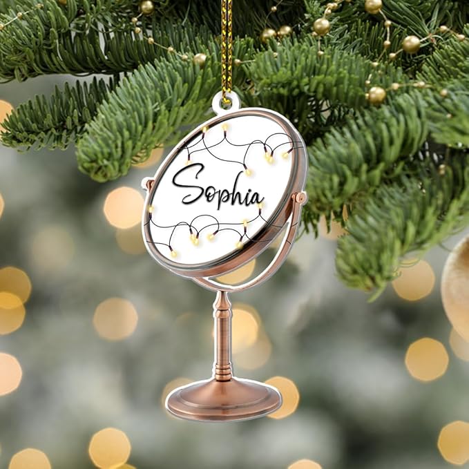 Personalized Name Perfume Shape Flat Ornament Makeup Ornament Girl Makeup Artist Christmas Ornament Makeup Stylist Ornament 96