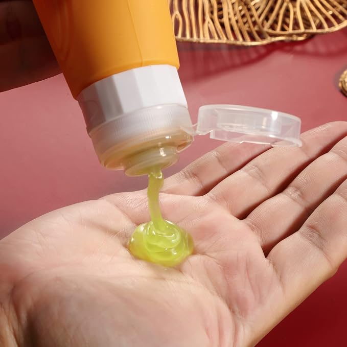 Travel Bottles for Toiletries, Tsa Approved 3oz Travel Size Containers BPA Free Leak Proof Refillable Liquid Silicone Squeezable Travel Accessories for Shampoo Conditioner Lotion (4 Pack)