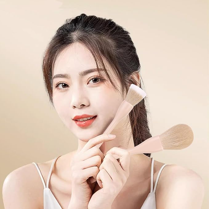 MSQ Make Up Brushes 8Pcs Makeup Brush Set Powder Brush Concealer Blending Brushes Set Stipping Brush Eyeshadow Brushes (Khaki)