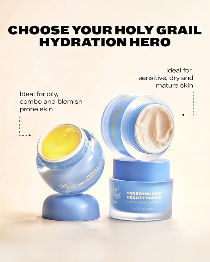 Then I Met You Bong² Bounce Cream, Allure Best of Beauty 2025, Lightweight Gel Cream Barrier Moisturizer with Omega-3 Fatty Acids, and Ceramides, Cruelty-Free, Hydration for Oily Skin, 1.69 fl oz
