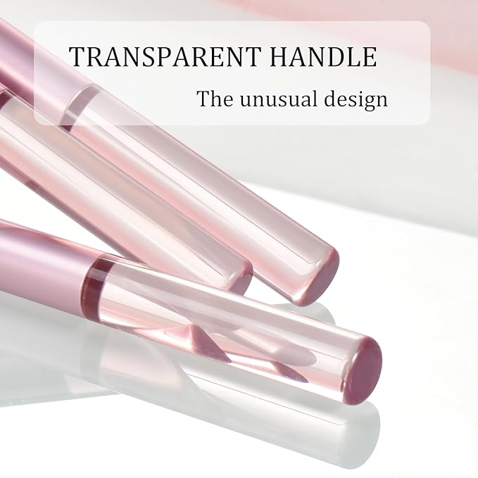 111 Makeup Brushes Set 22 Pcs Makeup Kit With Case Premium Soft Synthetic Hair Foundation Brush Concealer Brush Eyeshadow Brush Transparent Make up Brushes Set With Beauty puff(Pink, 22pcs)