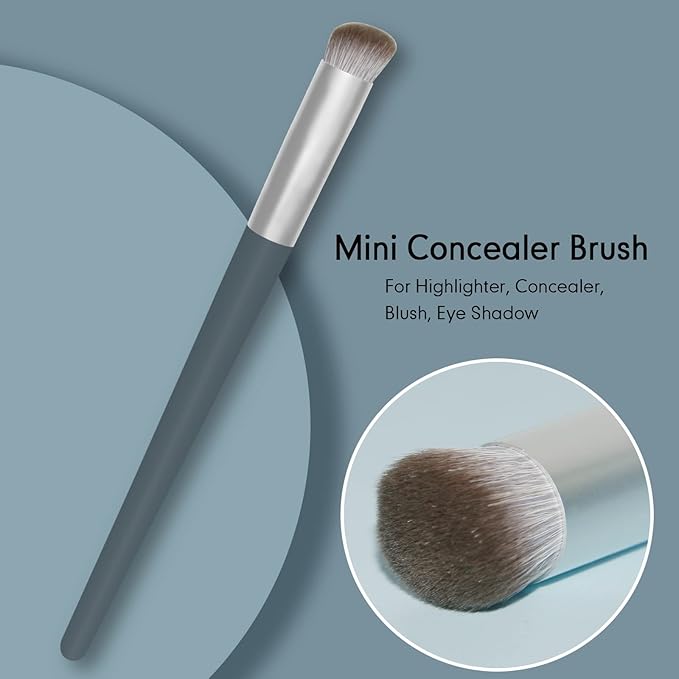 Foundation Makeup Brush Contour Concealer Large Powder Kabuki Perfect for Any Look Premium Luxe Plush Fibers Rounded Flawless Face Ideal for Liquid, Cream, Powder