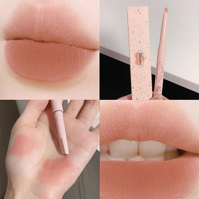 5 Colors Lip Liner Pen Set, 5pcs Nude Pink Lipstick Set, Longwear Waterproof Creamy Matte Finish Lip Pencil for Defines Perfect Lip Shape