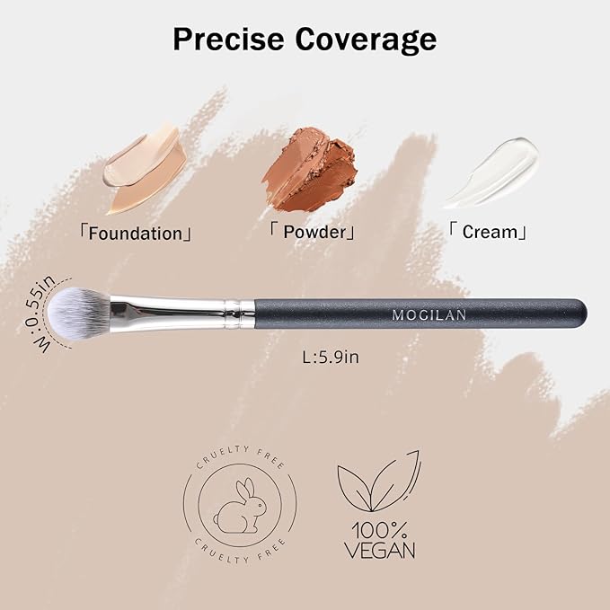 Concealer Brush Under Eye Brightening Eye Blending Makeup Brush For Eye Cream and Concealer Covers Blemishes Imperfections Dark Circles Blending with Powder Liquid Cosmetics Face Brush 274