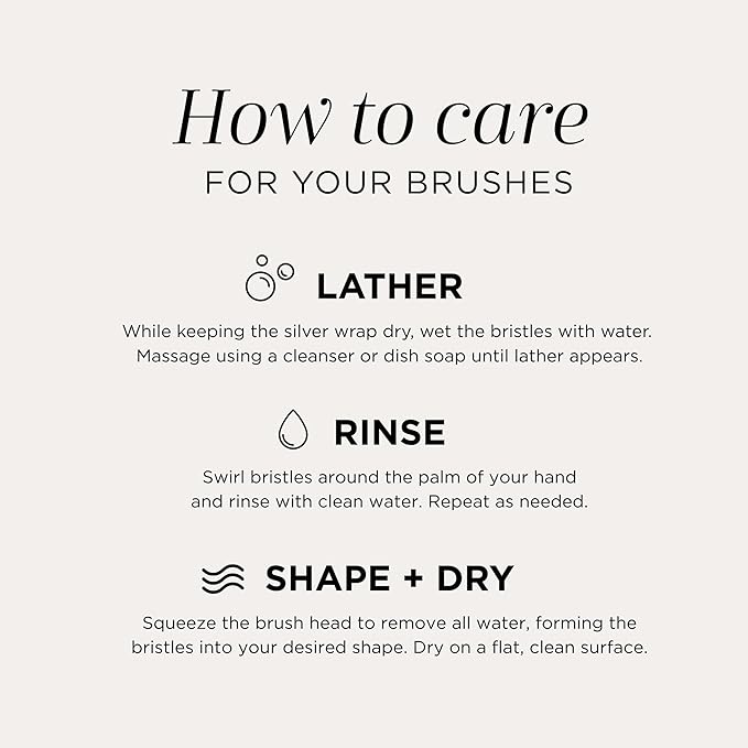 HALEYS Lid Eyeshadow Brush, Medium Flat Tapered Brush, Easy Blending and Shading for Building Eyeshadow Color, High-end Synthetic Bristles, Multi-tasking, for Cream and Powder Makeup, Vegan + CF