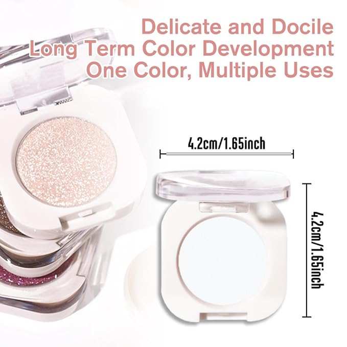 Single Matte Eye Shadow Palette Makeup, White Matte Eyeshadow for Women, Monochrome Eye Shadow Makeup, Pigmented Waterproof Sombras Para Ojos, Vegan, Talc, Paraben & Cruelty Free, 26