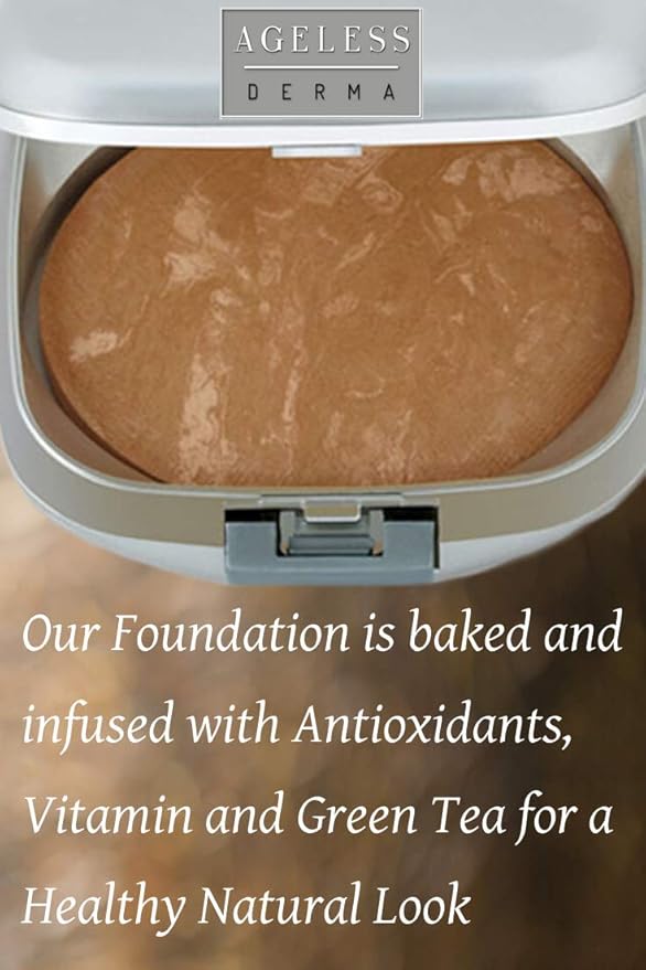 Mineral Makeup Baked Foundation- Vegan - Paraben - Gluten and Cruelty Free Powder Foundation (Moroccan Beige)