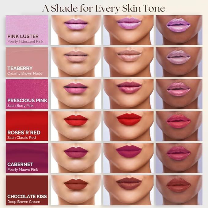 𝗘𝘀𝘀𝗲𝗻𝗰𝗲 𝗼𝗳 𝗔𝗿𝗴𝗮𝗻 Deep Moisturizing Red Lipstick, Long Lasting Lipstick & Lip Care in 1 with Pure Organic Argan Oil, Shea Butter, Jojoba Oil & Aloe Vera Hydrating, Roses R Red