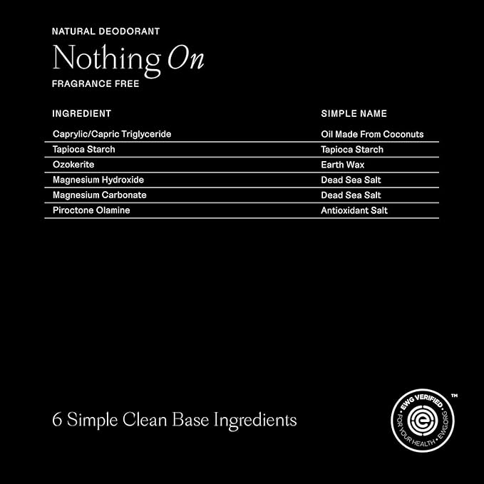 Each & Every Aluminum Free Deodorant for Men & Women, Unscented - Fragrance-Free All Natural Deodorant for Sensitive Skin, EWG Verified - Clean, Baking Soda-Free, Plant-Based Fragrance - 2.5oz, 2 Pack