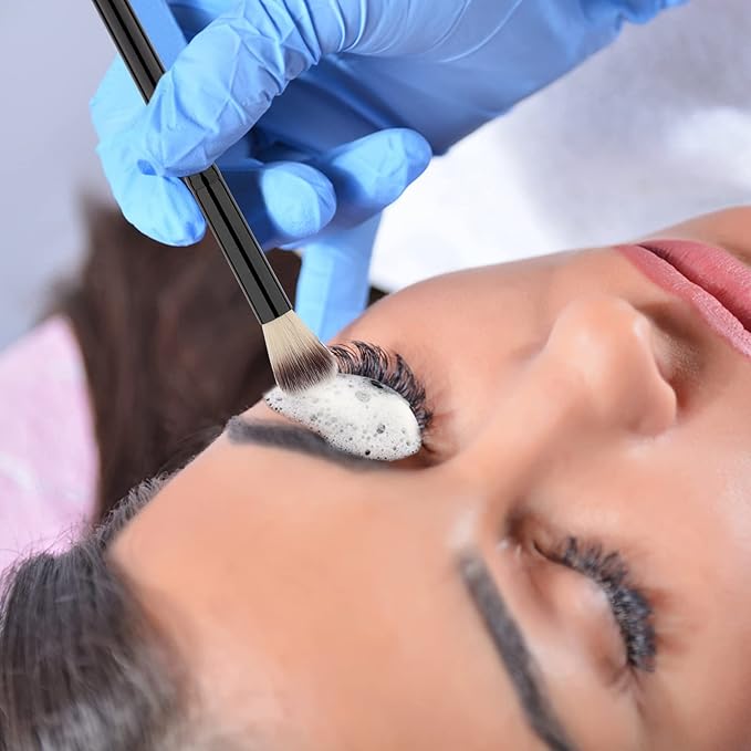 for Wash Extension Lash Shampoo Brushes，Fluffy Cleaning Bath Makeup Eyelash Eyeshadow Brush Set