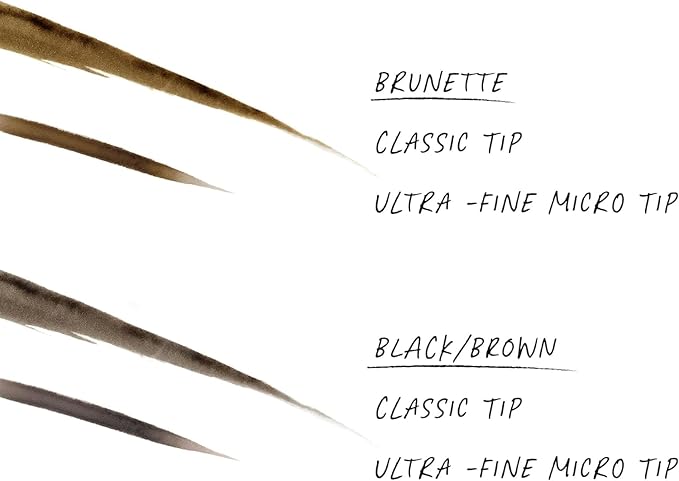 WUNDERBROW Thicker Brow Pen Duo, Dual Ended Pen, Vegan & Cruelty Free (Brunette)