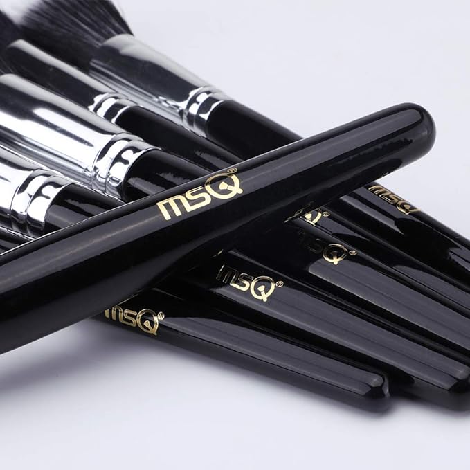 MSQ Makeup Brushes Set 29pcs Professional Cosmetics Brushes with Belt Waist Makeup Bag (Foundation, Powder, Creams, Liquids & Eye Brushes) for Women/Girls/Artists/Holiday gifts/travel