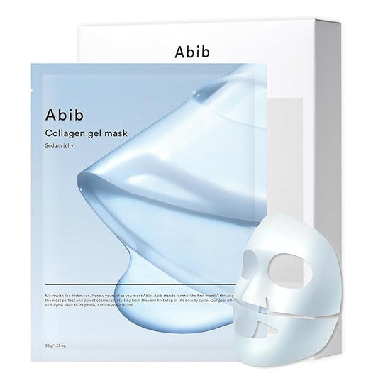 Abib Collagen Gel Mask Sedum Jelly 10 Sheets (Hydrating) I Korean Vegan Collagen, Cooling Hydrating Hyaluronic Acid Hydrogel Face Mask Skin Care
