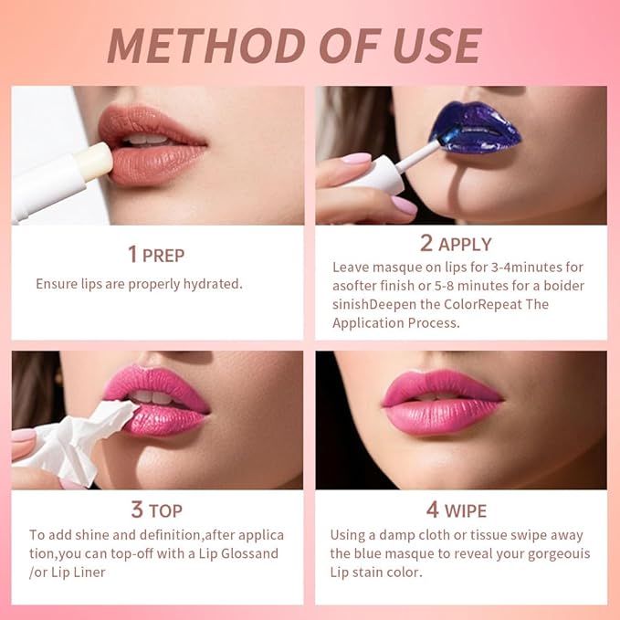 Matte Lip Stain Wipe Off Masque - Peel Off Lip Stain Tattoo, All Day Peel Off Lip Tint,Long Lasting Lip Mask,Waterproof Transfer-proof Lip Liner Peel Off Lip Gloss,Stay Lip Makeup 08#