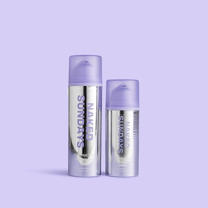 Naked Sundays CabanaClear SPF 50 Water Gel Serum - Invisible Daily Lightweight & Hydrating Sunscreen with Hyaluronic Acid, Broad Spectrum, Oil-Free, Silicone Free, Fragrance-Free for All Skin Types