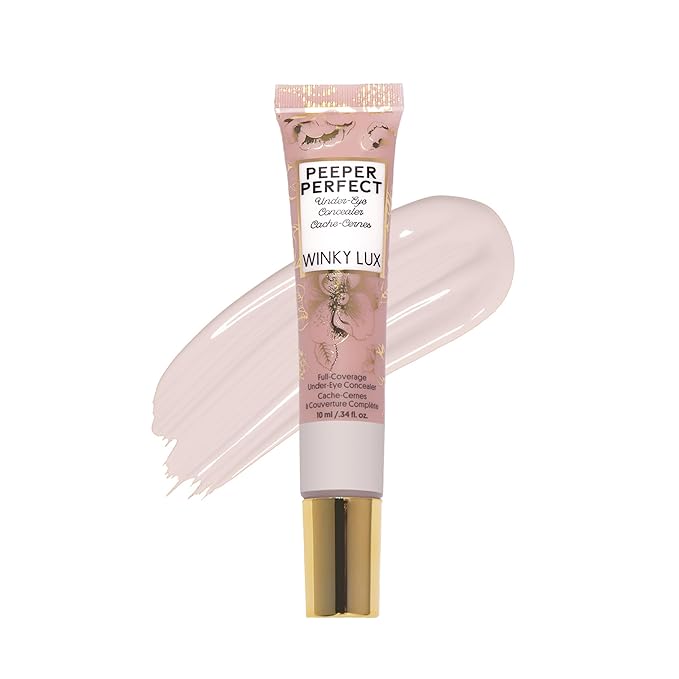 Winky Lux Peeper Perfect Under Eye Concealer, Makeup & Eye Brightener, Full Coverage Concealer for Dark Circles, Color Corrector & Eye Primer, With Collagen, Hyaluronic Acid & Vitamin E (Very Fair)