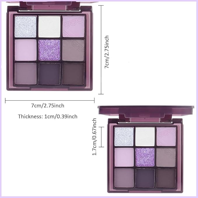 Eye Shadow Palettes Makeup,Dark Purple Plum Lavender Mauve Smoky Eyeshadow Palette for Older Women Highly Pigmented Natural Powde Eye Shadow Waterproof Long Lasting Naturing-Looking