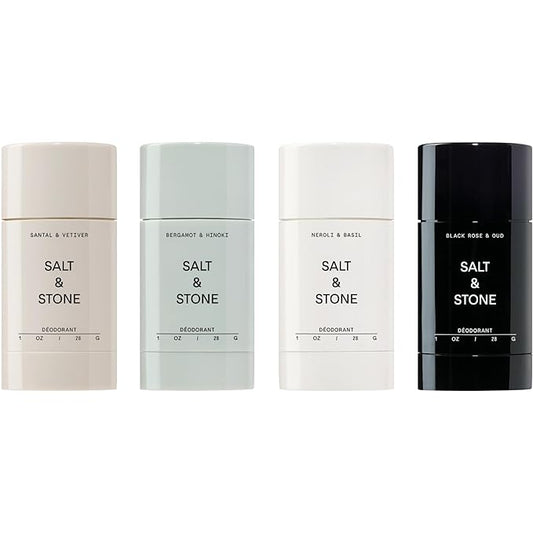 SALT & STONE Aluminum Free Deodorant | Extra Strength 48 Hour Protection for Women & Men | Made with Seaweed Extracts, Shea Butter & Prebiotics (Mini Deodorant Discovery Set)