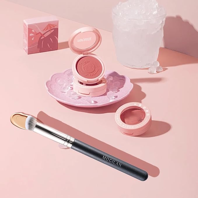 Concealer Brush Under Eye Nose Contour Brush for Concealing, Blending, Buffing with Powder, Liquid, Cream Cosmetics, Full Coverage Vegan Makeup Brushes