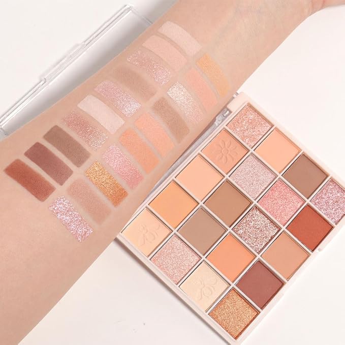 20 Colors Nude Pink Gold Brown Basics Eyeshadow Palette,Matte Nude Neutral Naked Eye Shadow Makeup,Long Lasting Waterproof,Great for Travel Gift Kit