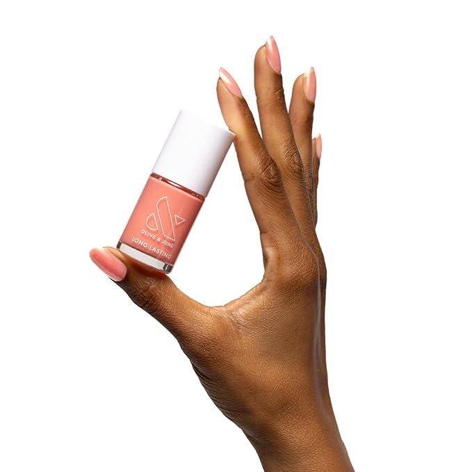 Olive & June Long Lasting Nail Polish | Plump, Gel-Like Finish No Lamp Needed, Lasts up to 10 days | Salon-Quality at Home | 15-Free, Vegan & Cruelty-Free Chip-Resistant | Papaya Gloss, Coral