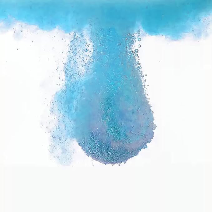 Blue Bath Bombs for Women Spa Gift Set with Peppermint Essential Oils Sea Salt Relaxing Birthday Gift for Her Bubble Bath Skincare Relaxation Aromatherapy Gifts