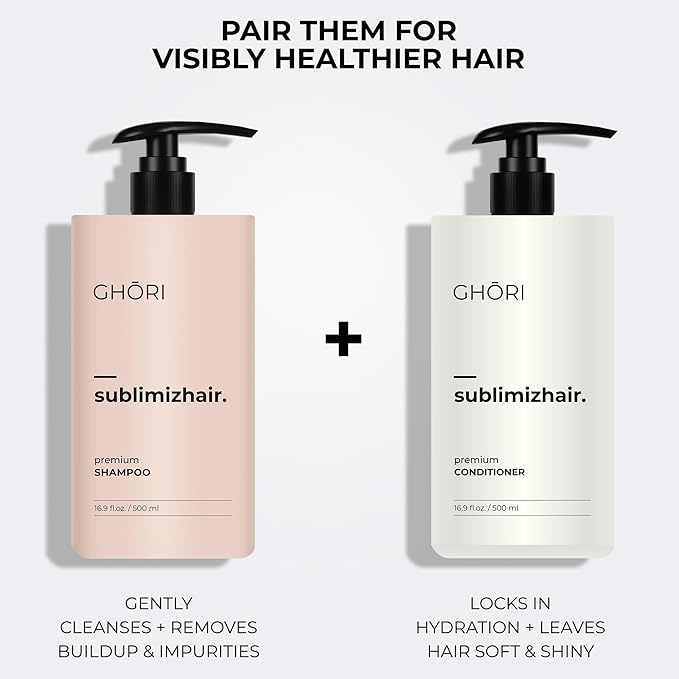 Sublimizhair Herbal Premium Conditioner for Silky Smooth Hair | Detangles, Strengthens Damaged Strands | Deep Hydration & Frizz Control, Nourishing Conditioner | Sulphate-Free, 500ml/16.9 fl oz