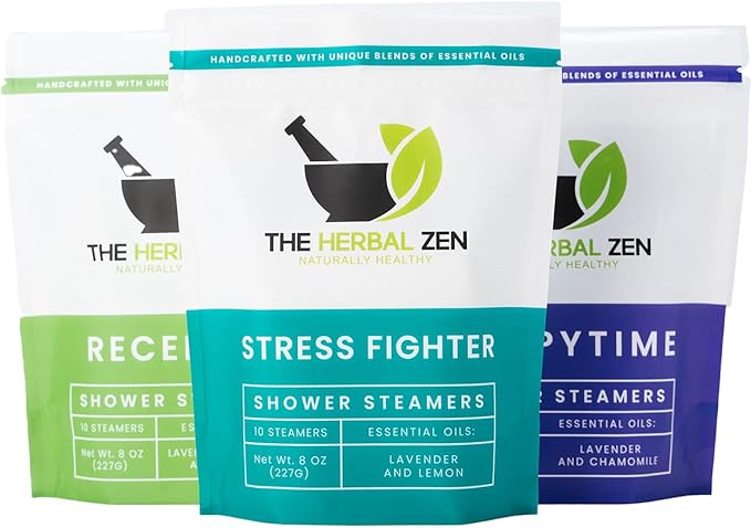 Bulk Shower Steamers with Essential Oils Combo Set by The Herbal Zen (3 Packs of 10 Tablets, Value Set), Bulk Shower Bombs, Relaxation Gift for Women and Men, Birthday Gifts, Mothers Day Gift