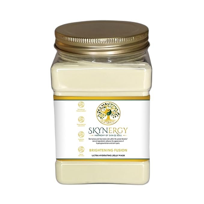 Brightening Fusion Jelly Face Mask - Professional Grade HydroGlo Peel Off Face Mask for Skin Hydration, Radiance, Reduced Wrinkles, Fine Lines, Inflammation, and Pigmentation | 30 fl oz