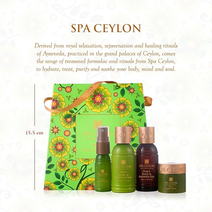 SPA CEYLON Peace Discovery Set | Ayurvedic Discovery Set for Tranquility and Relaxation | Spa Gift Set | Beauty Ritual