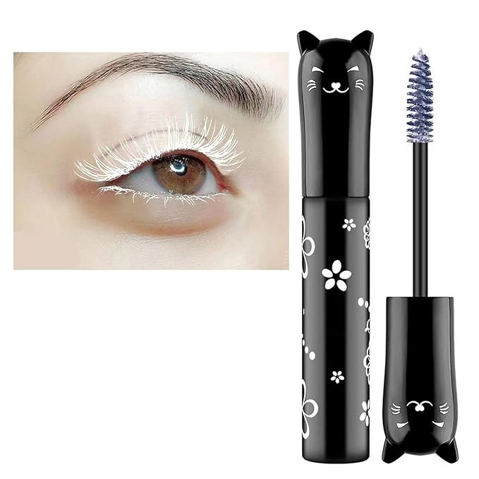 White Lashes volume mascara Extensions Makeup Lash Waterproof Fast Dry Eyelashes Curling Lengthening Primer Party Stage Use