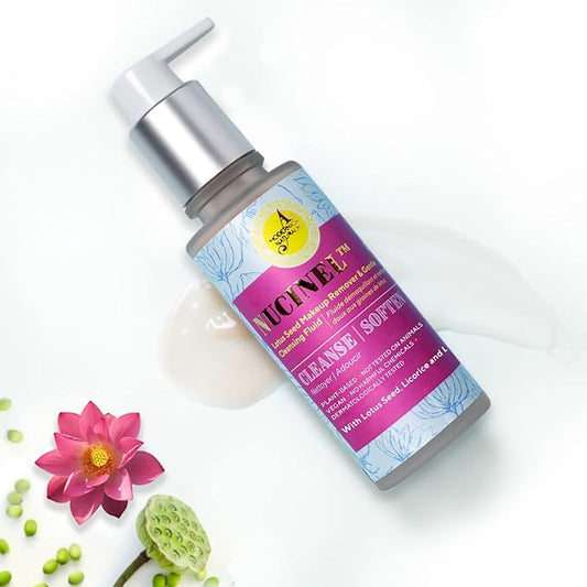 The Ayurveda Experience Nucinel Makeup Remover and Gentle Cleansing Liquid for ALL Skin Types – Power-Clean & Power-Nourish Skin Gently - Dermatologically Tested, 3.5 oz