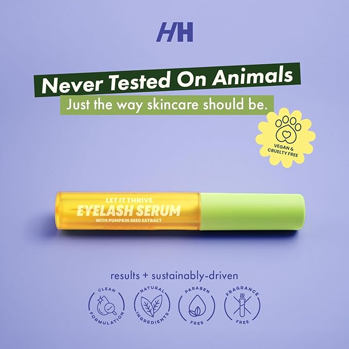 Handmade Heroes 100% Natural Eyelash Serum - Rosemary and Pumpkin Seed Oil for Fuller and Longer Looking Eyelashes, Lash Enhancing Serum for Natural Lashes, Extensions & Eyebrows